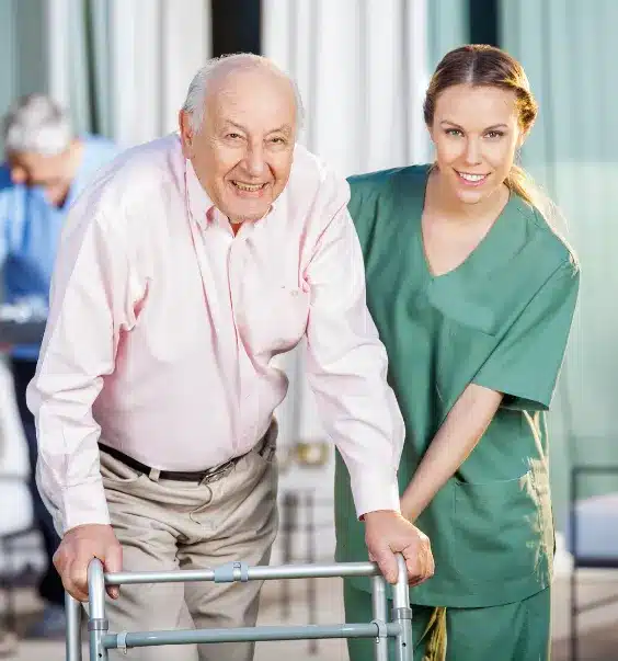 senior with home care assistance - complete pro